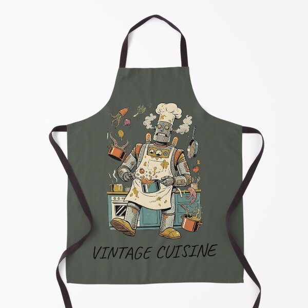 Item preview, Chaos in the Kitchen - Retro Sci-Fi Robot Chef designed and sold by Dewer Shop.