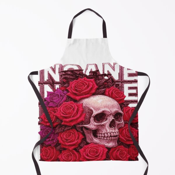 Item preview, Hyper-Realistic Pink Skull Roses Dark Streetwear Sticker - Bold Insane Typography Art designed and sold by ARTCREATESHOP.