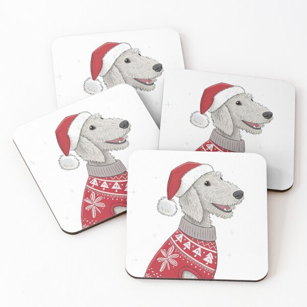Item preview, Christmas Bedlington Terrier 05 designed and sold by AIfolklore.