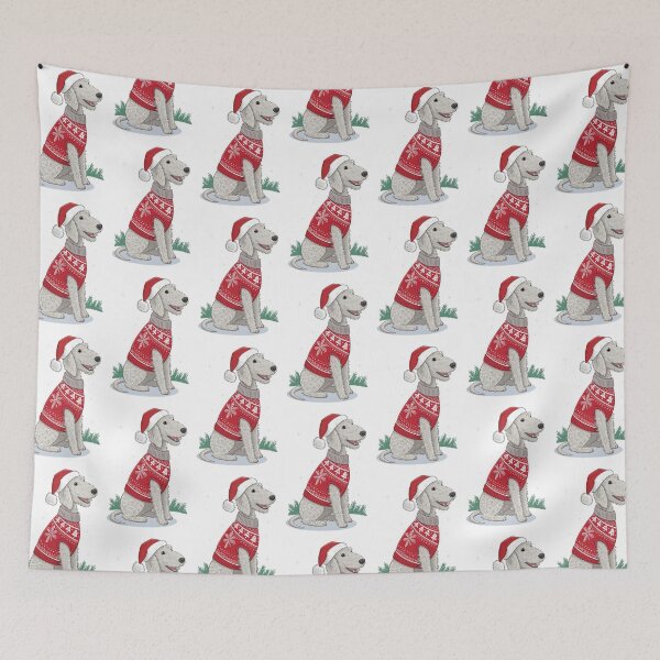 Item preview, Christmas Bedlington Terrier 05 designed and sold by AIfolklore.