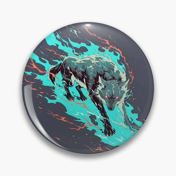 Item preview, Vector Wolf in Cyan Flames and Lightning designed and sold by Christian Weiss.