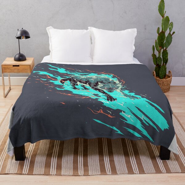 Item preview, Vector Wolf in Cyan Flames and Lightning designed and sold by Christian Weiss.