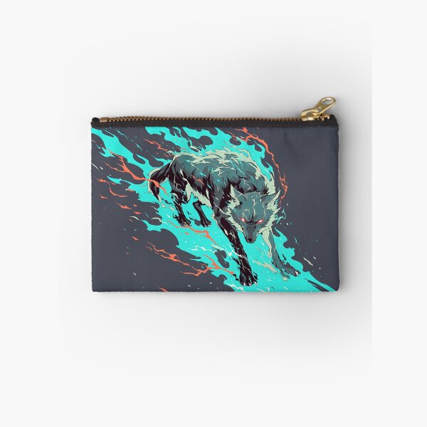 Item preview, Vector Wolf in Cyan Flames and Lightning designed and sold by Christian Weiss.