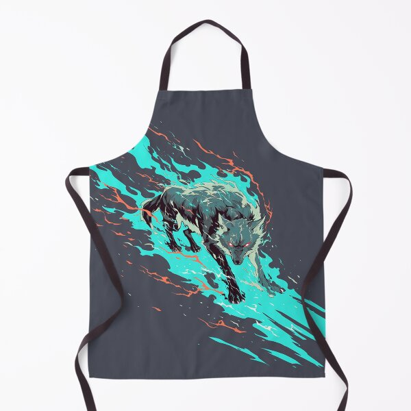 Item preview, Vector Wolf in Cyan Flames and Lightning designed and sold by Christian Weiss.