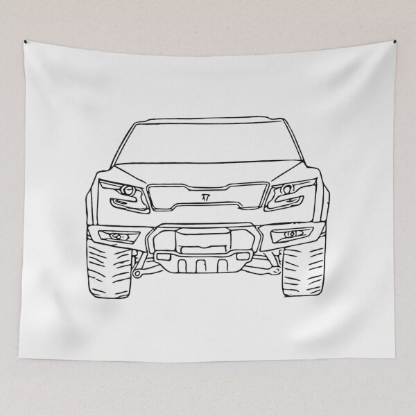 Item preview, Minimalist Off-Road Car Line Art | Handmade Illustration designed and sold by TorqueThread.