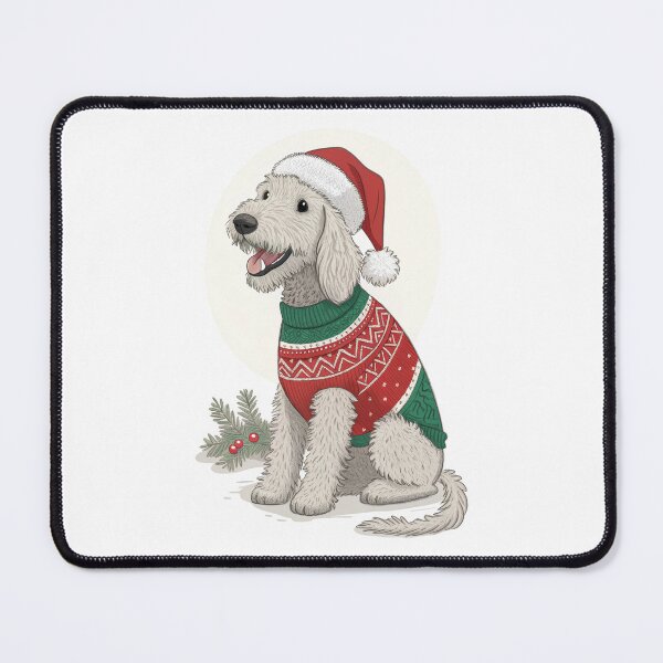 Item preview, Christmas Bedlington Terrier 06 designed and sold by AIfolklore.