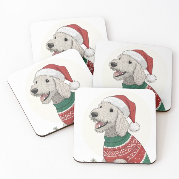 Item preview, Christmas Bedlington Terrier 06 designed and sold by AIfolklore.