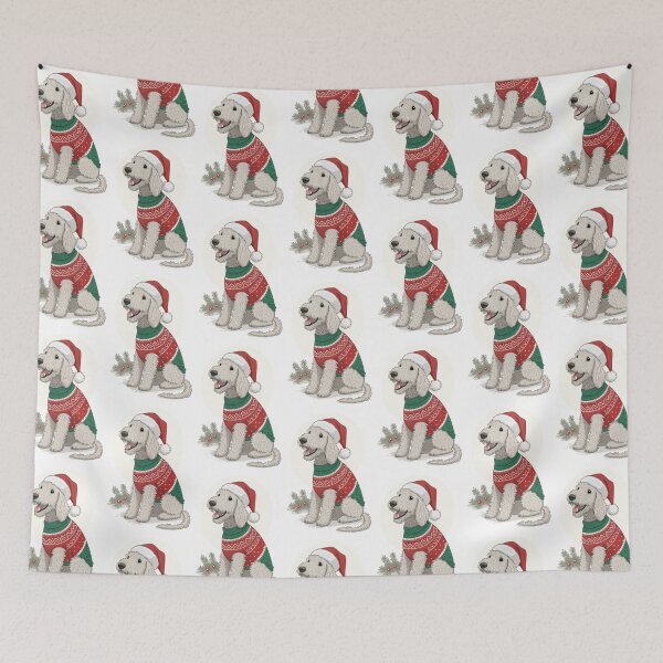 Item preview, Christmas Bedlington Terrier 06 designed and sold by AIfolklore.