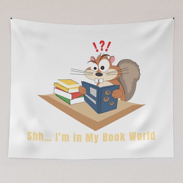 Item preview, Shh...I'm in My Book World– Funny Book Lover Reading Quote Design designed and sold by PixelWaveBD.