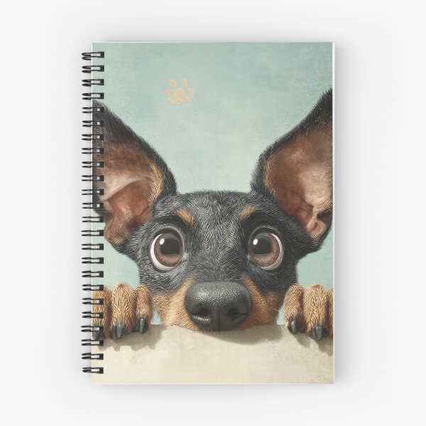 Item preview, Manchester Terrier Peeking over Wall 02 designed and sold by Elisabeth Lucas.