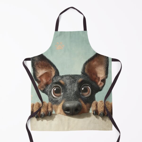 Item preview, Manchester Terrier Peeking over Wall 02 designed and sold by Elisabeth Lucas.
