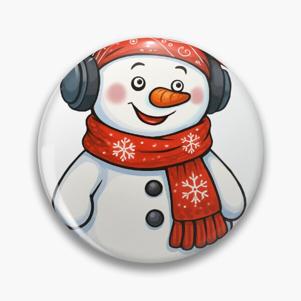 Item preview, Snowman with Bandana & Earmuffs  Felia Holiday  Print designed and sold by Felia001.