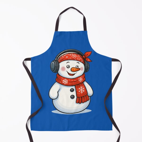 Item preview, Snowman with Bandana & Earmuffs Felia Holiday Print designed and sold by Felia001.
