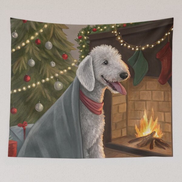 Item preview, Christmas Bedlington Terrier 07 designed and sold by AIfolklore.