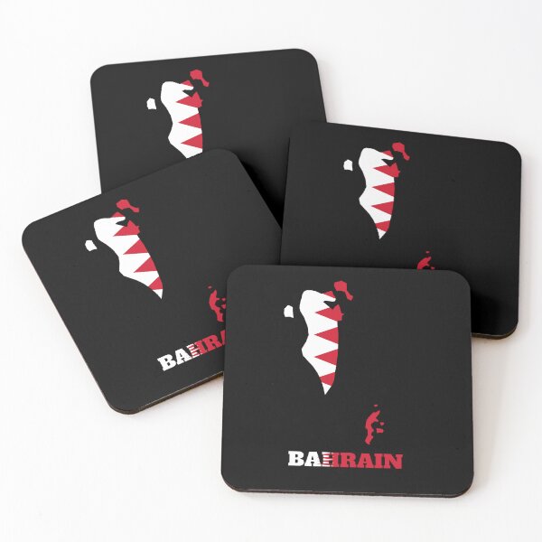 Item preview, BAHRAIN Flag map design designed and sold by BasbiArt.
