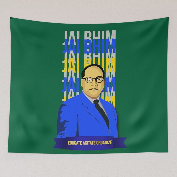 Item preview, Jai Bhim – B. R. Ambedkar Inspirational Typography Design designed and sold by ArtsyExplorer.