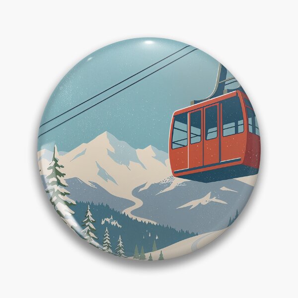 Item preview, Vintage Winter Cable Car - Retro Ski Resort Art designed and sold by griez.