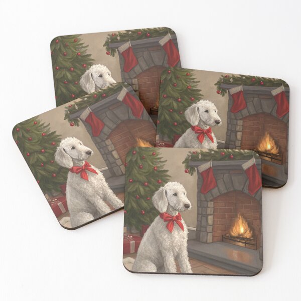 Item preview, Christmas Bedlington Terrier 08 designed and sold by AIfolklore.