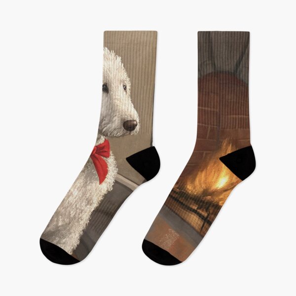 Item preview, Christmas Bedlington Terrier 08 designed and sold by AIfolklore.