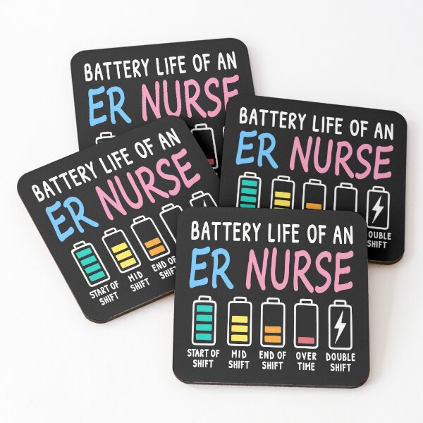 Item preview, Battery life of an ER nurse humor chart designed and sold by HandicraftArt.