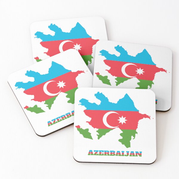 Item preview, AZERBAIJAN Flag map design designed and sold by BasbiArt.