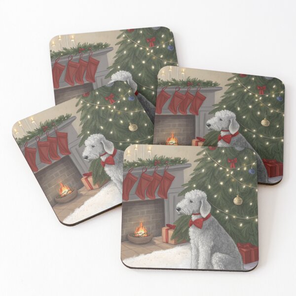 Item preview, Christmas Bedlington Terrier 09 designed and sold by AIfolklore.