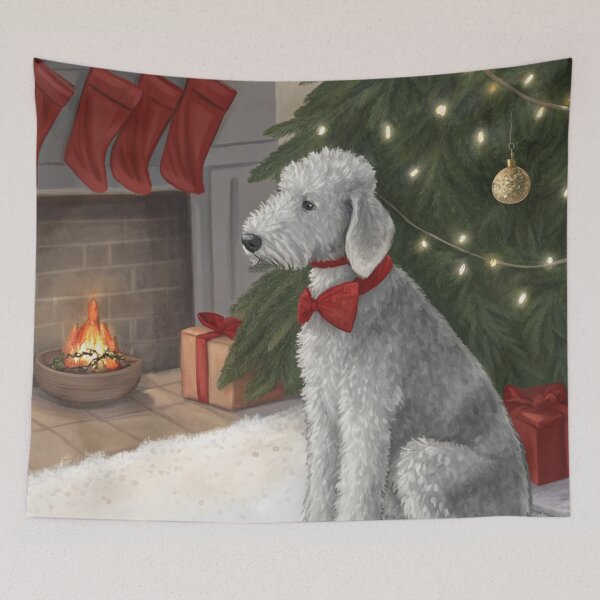 Item preview, Christmas Bedlington Terrier 09 designed and sold by AIfolklore.