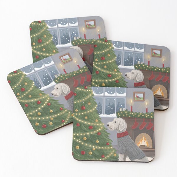 Item preview, Christmas Bedlington Terrier 10 designed and sold by AIfolklore.