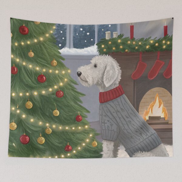 Item preview, Christmas Bedlington Terrier 10 designed and sold by AIfolklore.