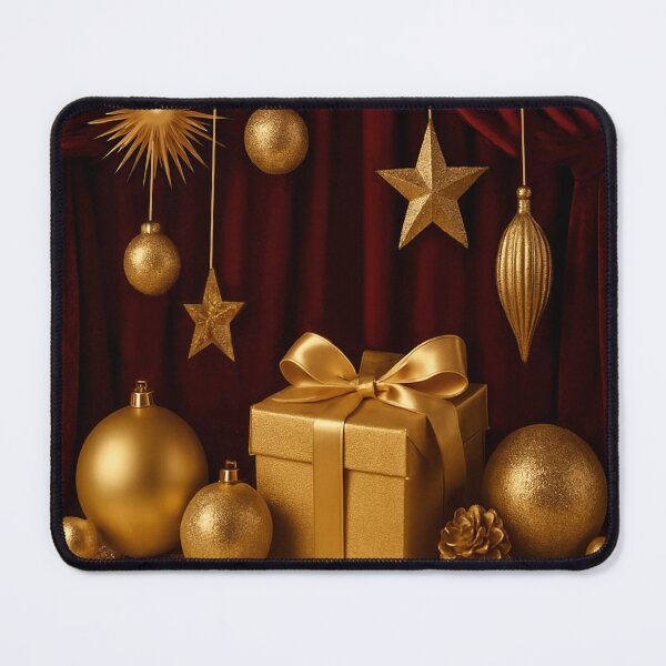 Item preview, Golden Holiday Elegance Lux Christmas Print by Felia designed and sold by Felia001.