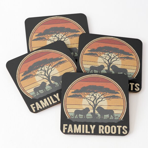 Item preview, African Sunset Lion Family Roots designed and sold by Silent Watch Threads..