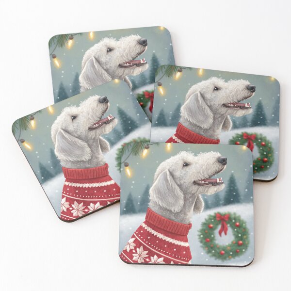 Item preview, Christmas Bedlington Terrier 11 designed and sold by AIfolklore.