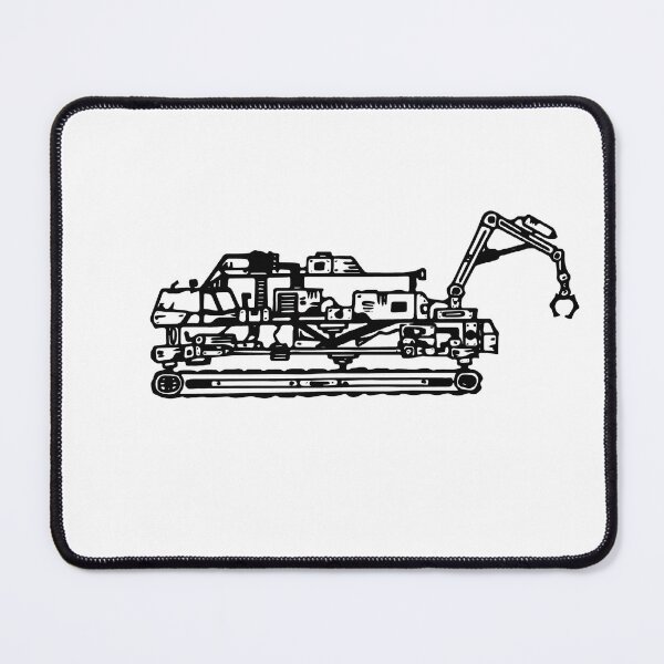 Item preview, Handmade Construction Machine Line Art – Original Bulldozer/Excavator Sketch Design designed and sold by TorqueThread.