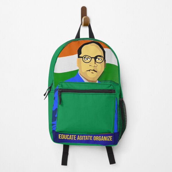 Item preview, B. R. Ambedkar with Indian Flag – Equality, Justice and Freedom Art designed and sold by ArtsyExplorer.