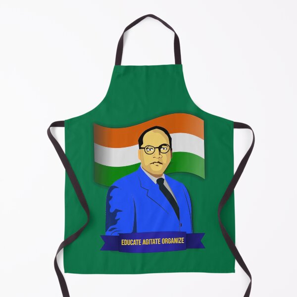 Item preview, B. R. Ambedkar with Indian Flag – Equality, Justice and Freedom Art designed and sold by ArtsyExplorer.