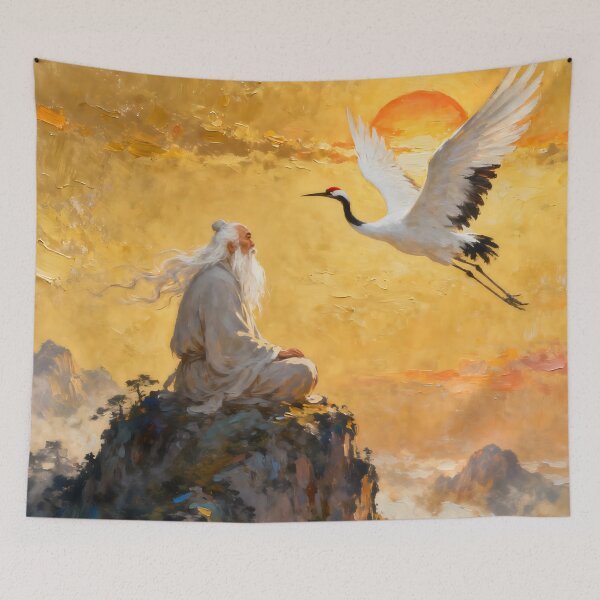 Item preview, The Sage and the White Crane designed and sold by HofTao.