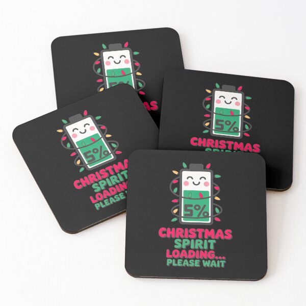 Item preview, Christmas Spirit Loading 5 Percent Cute Holiday Battery Design designed and sold by EM&Maker.