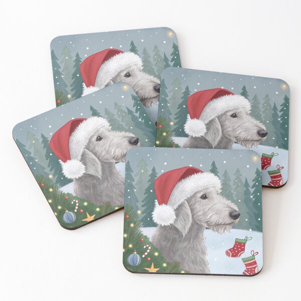 Item preview, Christmas Bedlington Terrier 12 designed and sold by AIfolklore.