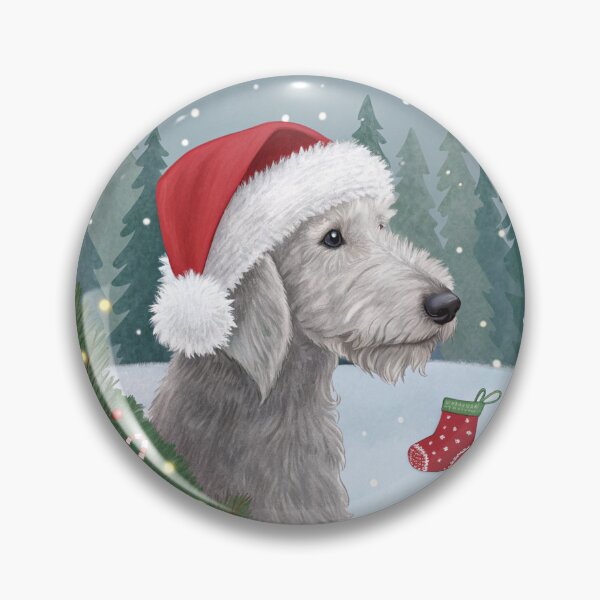 Item preview, Christmas Bedlington Terrier 12 designed and sold by AIfolklore.