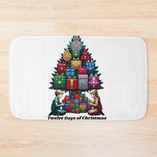 Item preview, Twelve Days of Gifts T-Shirt, Chronological Christmas Art, Children's Holiday Scene designed and sold by YMLux.