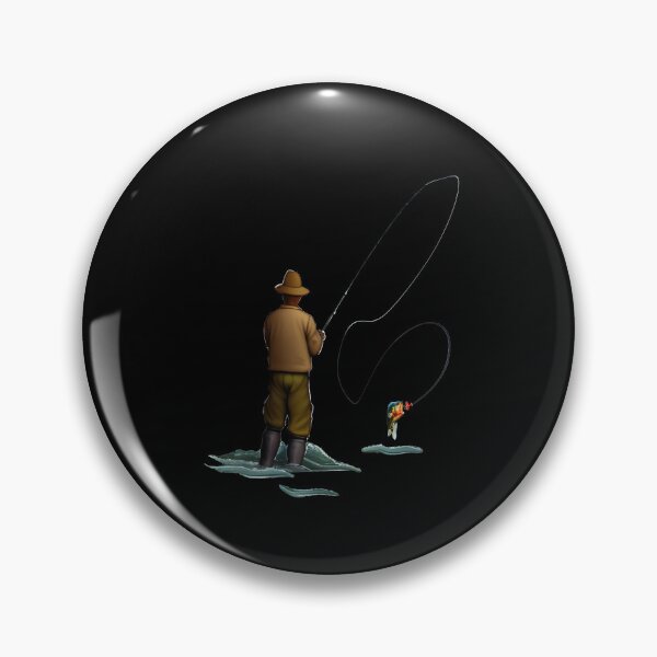 Item preview, Minimalist Angler Illustration – Man Fly Fishing Artwork designed and sold by GetGoodFit.