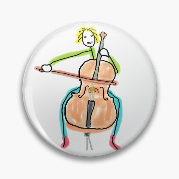 Item preview, Cello Playing Stickman designed and sold by Mark-Ewbie.