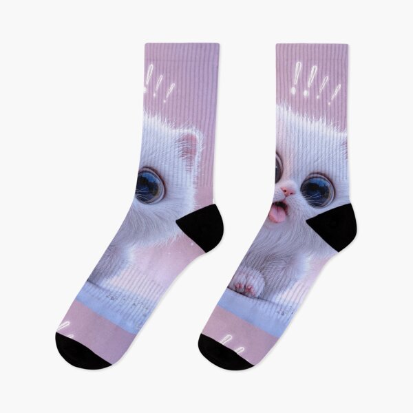 Item preview, Cute White Kitten Peek – Adorable Big-Eyed Cat Illustration designed and sold by Grafititee.