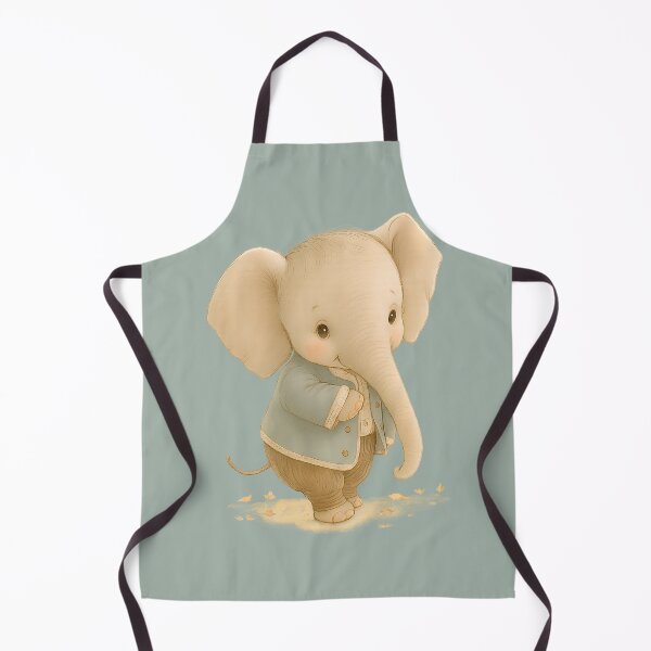 Item preview, Baby Elephant with Blue Jacket | Cute Vintage Illustration | Traveling Anthropomorphic Animal | Storybook designed and sold by DakotaPoppin.