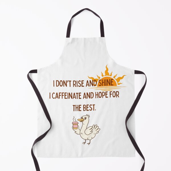 Item preview, I Don’t Rise and Shine – I Caffeinate and Hope for the Best | Cute Duck Coffee Quote designed and sold by NCODesigns.