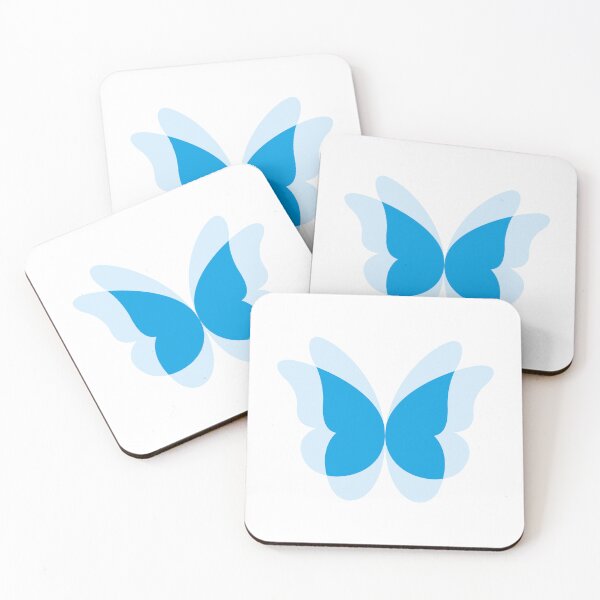 Item preview, Butterfly with flapping wings effect (Light Blue on White) designed and sold by STUDIO-72.