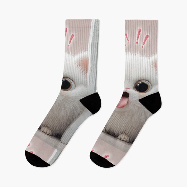 Item preview, Cute White Kitten Peek – Adorable Big-Eyed Cat Illustration designed and sold by Grafititee.