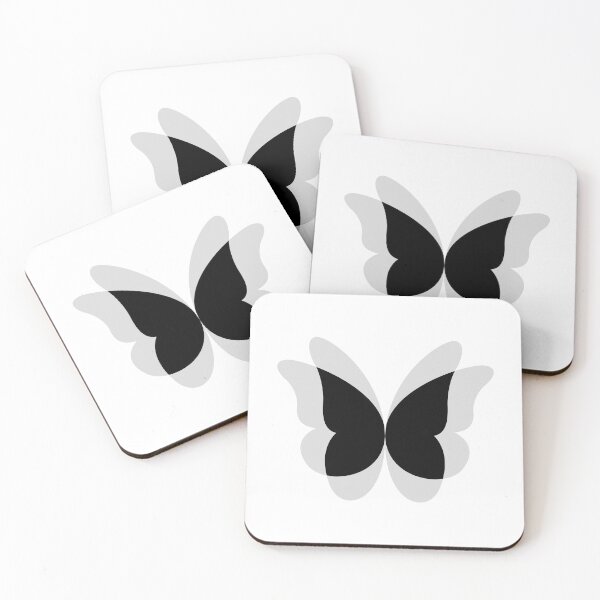 Item preview, Butterfly with flapping wings effect on (Black on White) designed and sold by STUDIO-72.