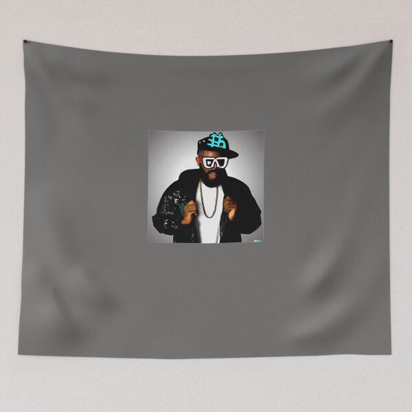 Item preview, RAPPER-WITH-BEARD-AND-SUNGLASSES-RAW-ART-STYLE designed and sold by patrickbouserat.