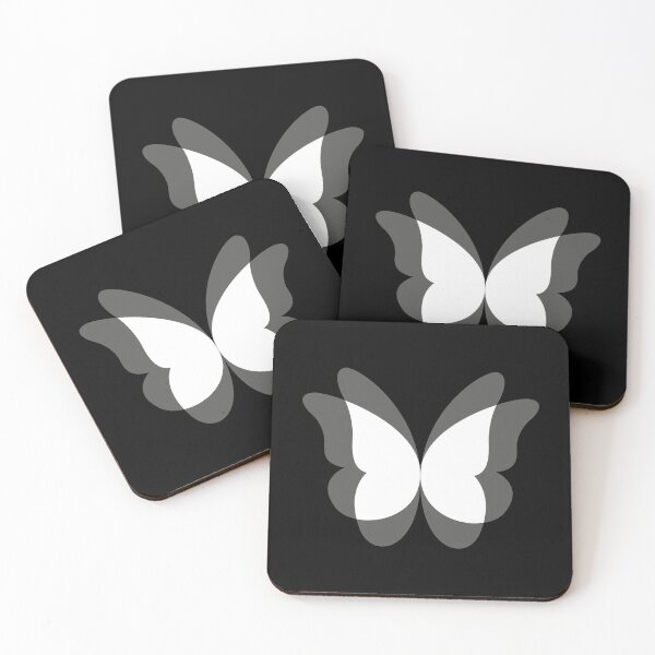 Item preview, Butterfly with flapping wings effect on (White on Black) designed and sold by STUDIO-72.